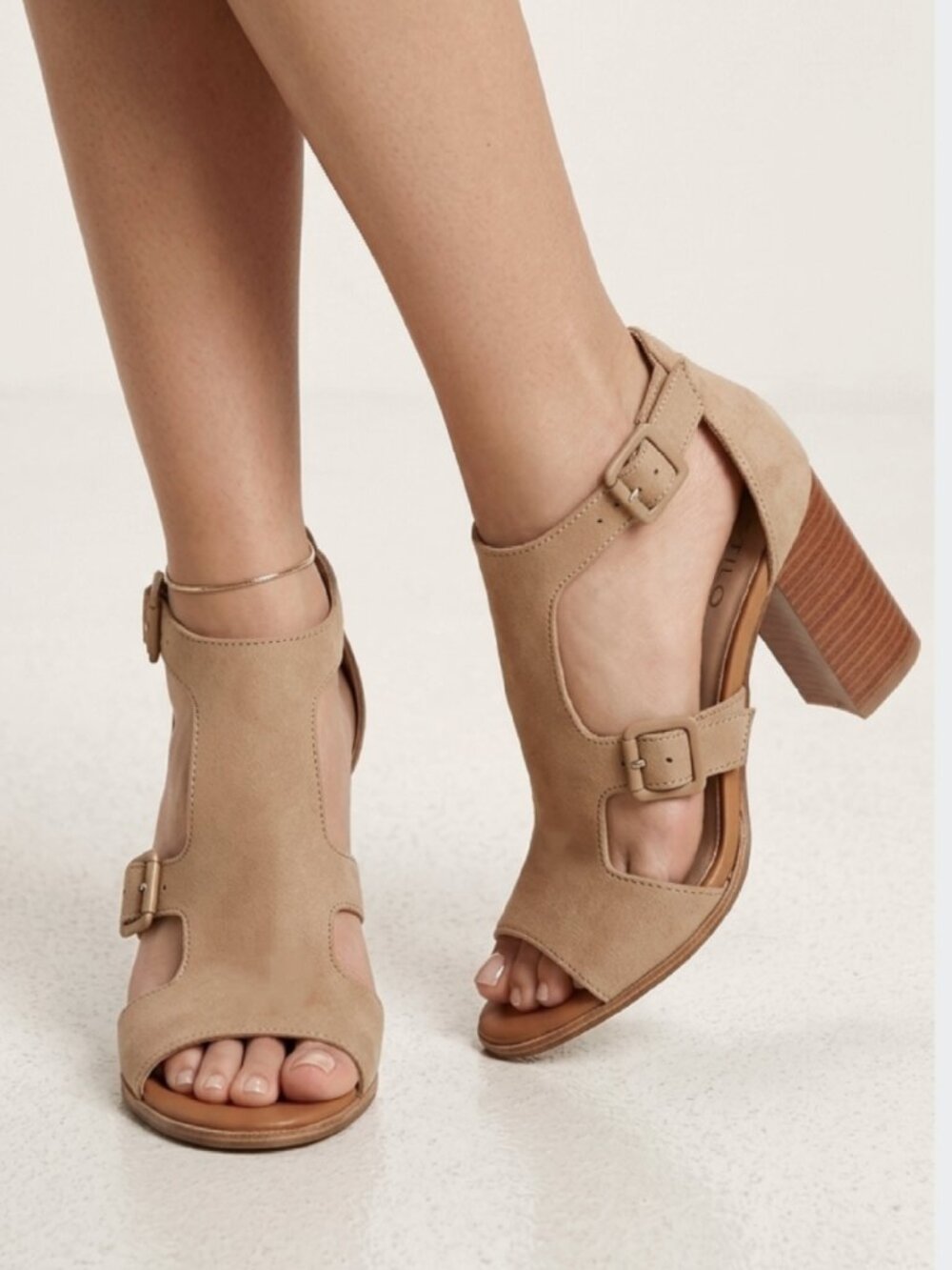 Original Y2K Aldo "Meygan" Genuine Leather Ankle Cutout Sandals US 7​